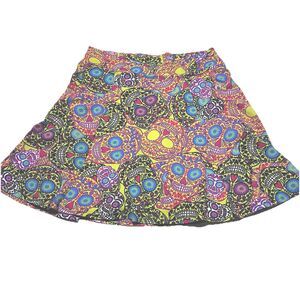 Donajo Dona Jo Sugar Skull Skirt Pickleball Tennis Dia De Los Muertos Sz 2 / M